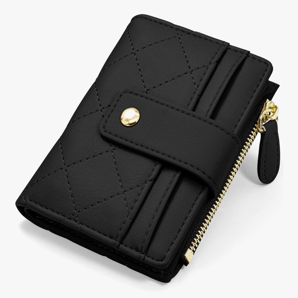 🆕 Women Wallet, Small Slim PU Leather Bifold Wallet with Zipper Coin Pocket - Picture 6 of 7